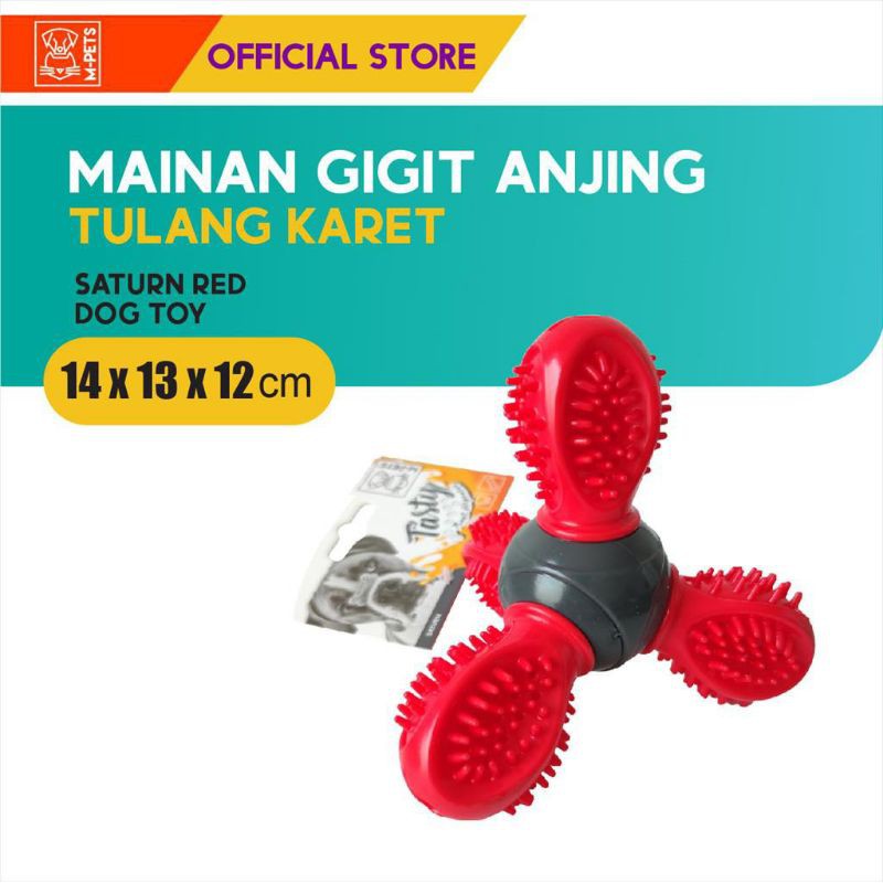 Mainan Anjing M-Pets Tasty Saturn / Gigit Gigitan Anjing / Mainan Tulang Karet