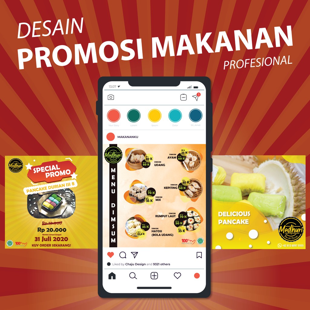 Desain Menu Makanan (Feed Instagram)