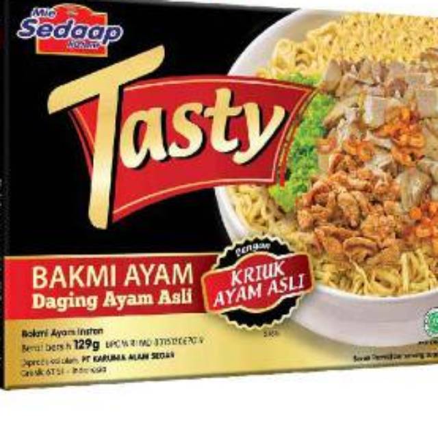 Jual Mie Sedaap Tasty 124gr Bakmi Ayam Geprek Matah Daging Ayam Asli