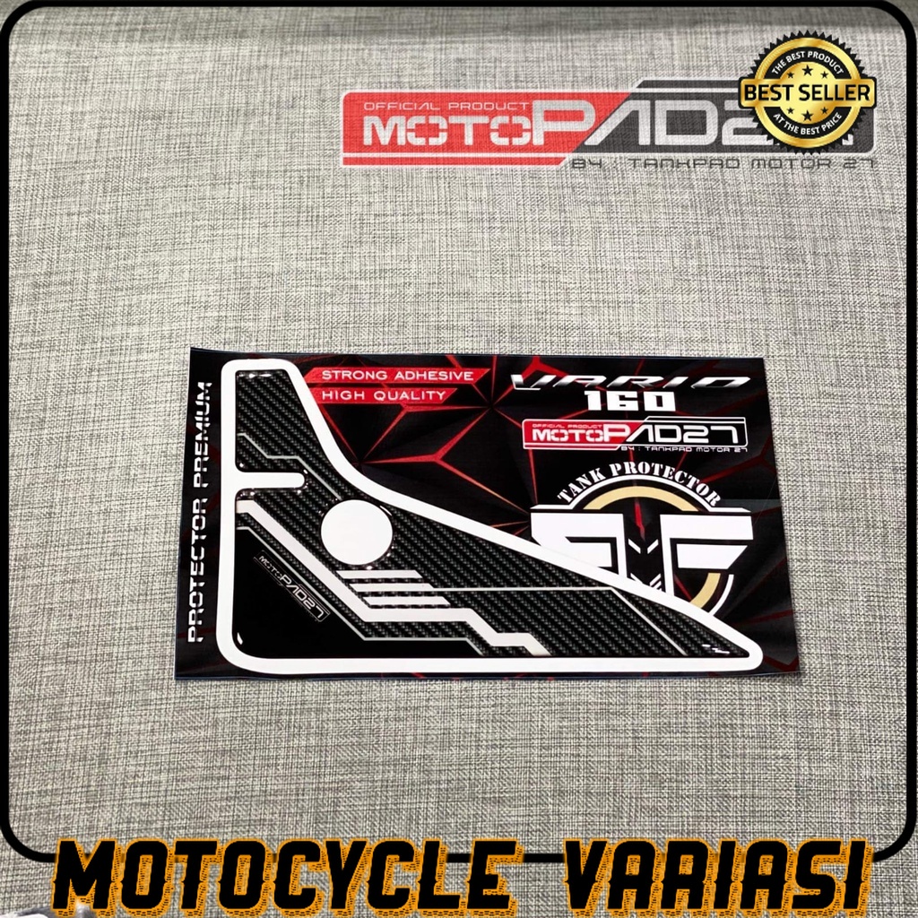 MOTOPAD27 Sticker stiker COVER KNALPOT NEW HONDA VARIO 160 Resin Timbul Premium Presisi