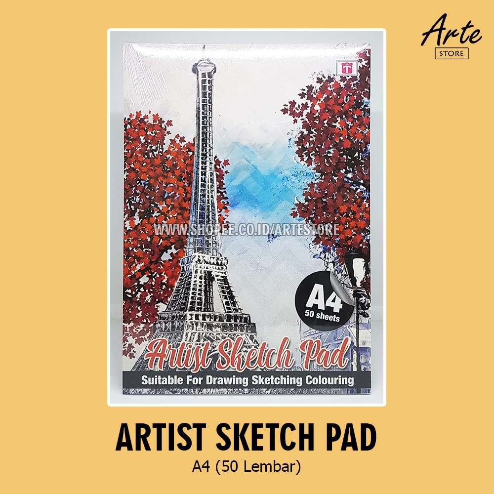 

Sketch Book A4 - Tiara Artist Sketch Pad A4 50 Lembar - Sketchbook A4