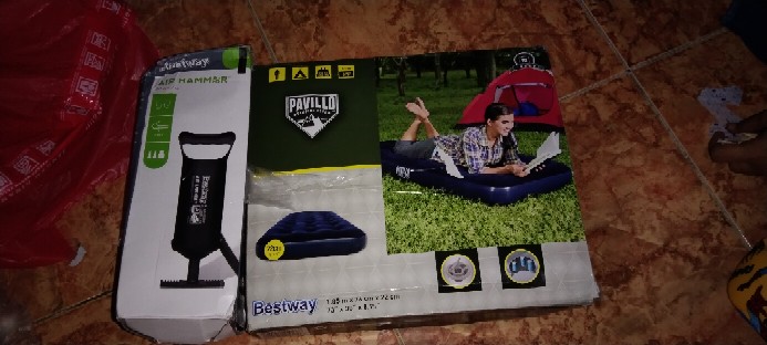 Kasur Angin Single Bestway Promo Murah + Pompa Tangan + 1 Lembar Lem