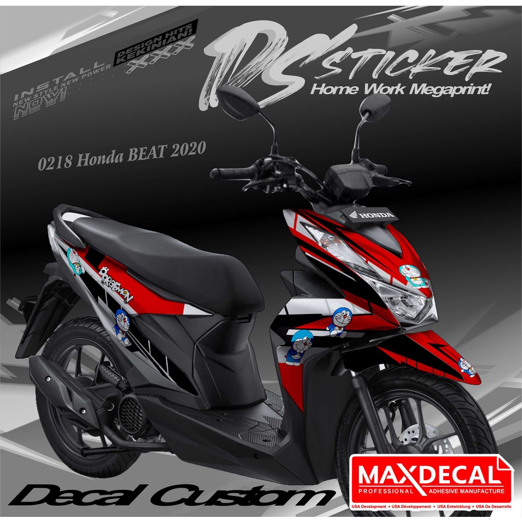 0218 Stiker Decal Beat Street 2020 Doraemon