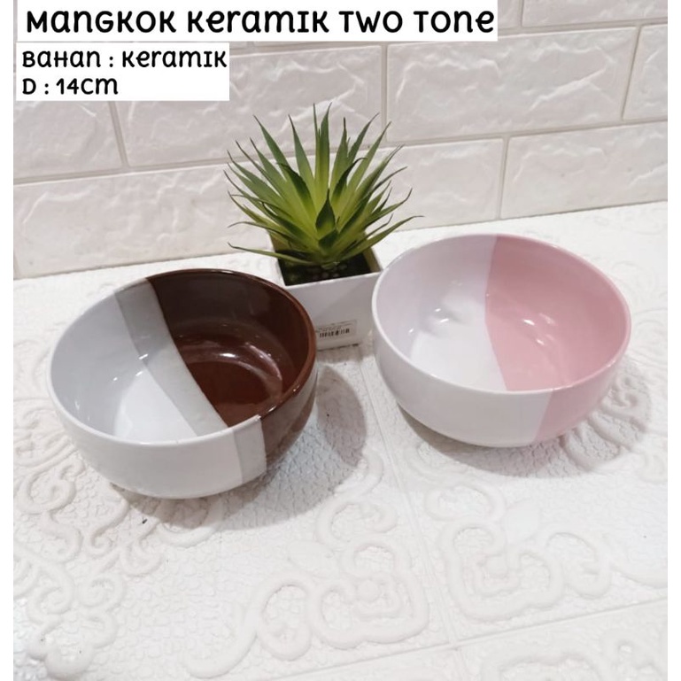 Mangkok Keramik Two Tone | Mangkok Ramen | Mangkok Jago | Bisa Grosir