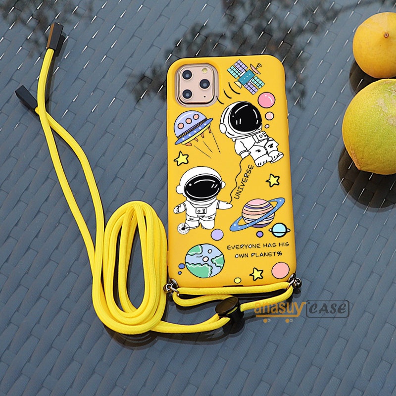 [AN06] Softcase Candy  Case Tali Motif | Slingcase Lanyard | All Type Oppo A16 A15 A7 A5s A53 A54 A1
