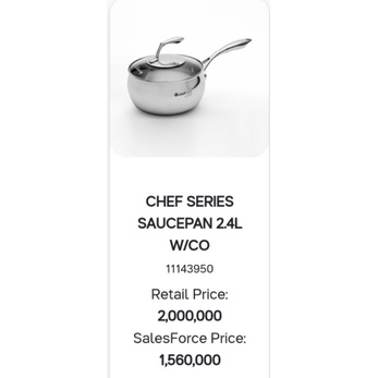 chef series saucepan panci stenlish Tupperware 2,4 Liter