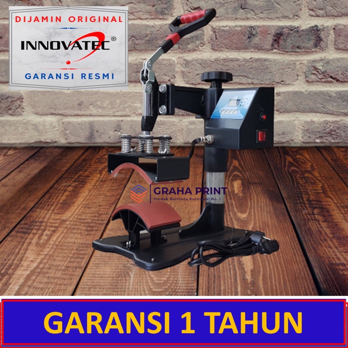 Mesin Press Topi Alat Sablon Heat Pres Cetak Topi Digital Lapis Teflon