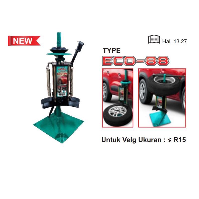 Press hydraulic tiptop manual tire changer Alat buka ban manual merk wipro ECO 88
