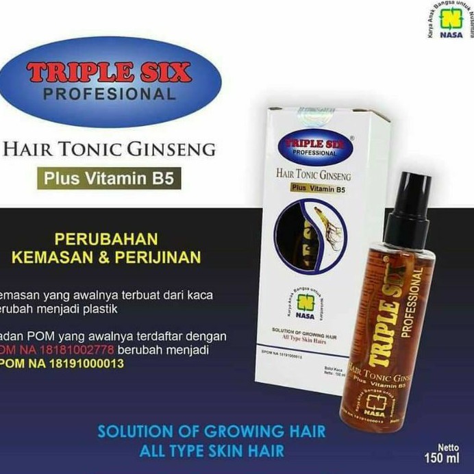 Hair tonic ginseng triple six Nasa