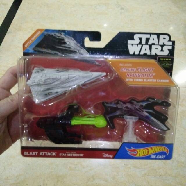 Star Wars Hotwheels Retro Battle Damaged First Order Star Destroyer Blast Attack Mattel Original