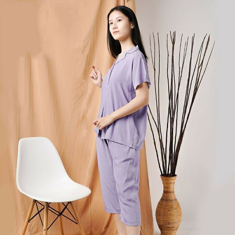 Gilda Rayon Set Polos Wanita Hitam