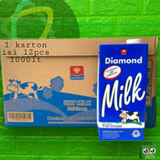

(BISA COD) susu diamond milk uht plain 1 karton isi 12pcs FREE ONGKIR Kode 871