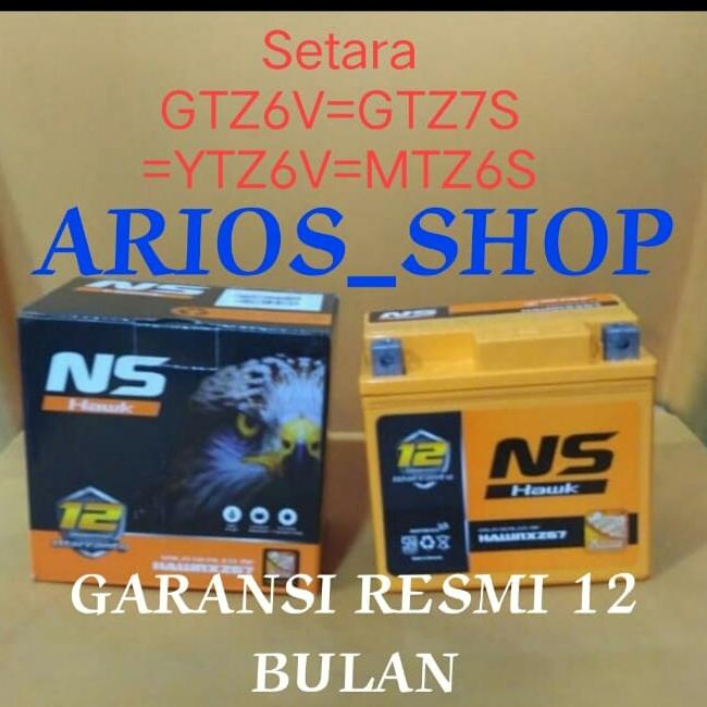 Aki Accu Battery NS HAWK GTZ6V GTZ7S YAMAHA NMAX AEROX 155 arioss90 Segera Dapatkan