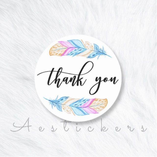 THANK YOU STICKER LABEL STIKER TERIMA KASIH UKURAN 5 CM UNTUK PACKING PRODUK-PART 3