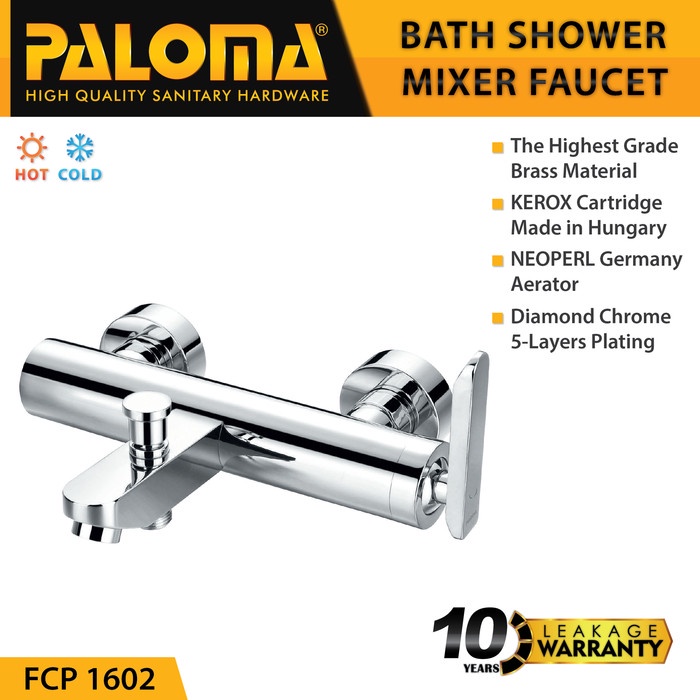 PALOMA FCP 1602 Keran Mixer Bathtub Shower Mandi Panas Dingin Kran Air