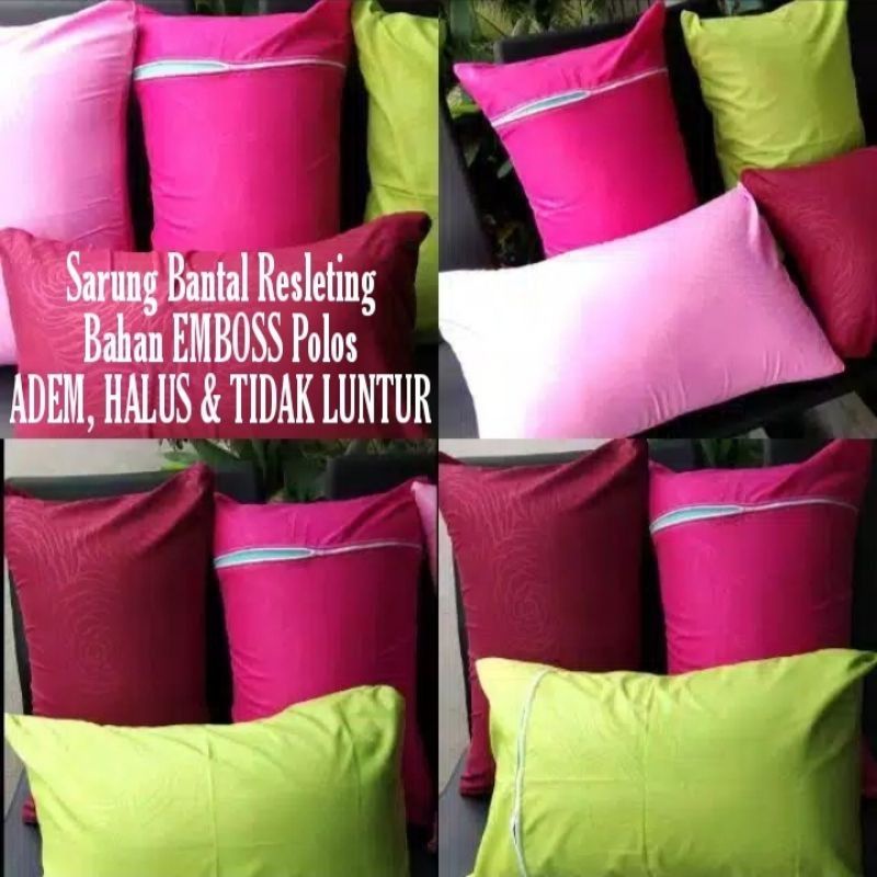 [TERMURAH] Cover Sarung Bantal Sofa/Sarung Bantal/Sarung Guling Bahan Emboss Polos