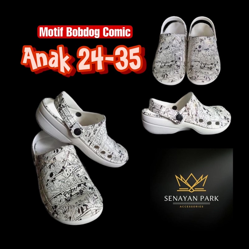 Sandal Kodok Laki Laki Perempuan/ Sendal crocs Comic / freestyle New Arrival By Sen