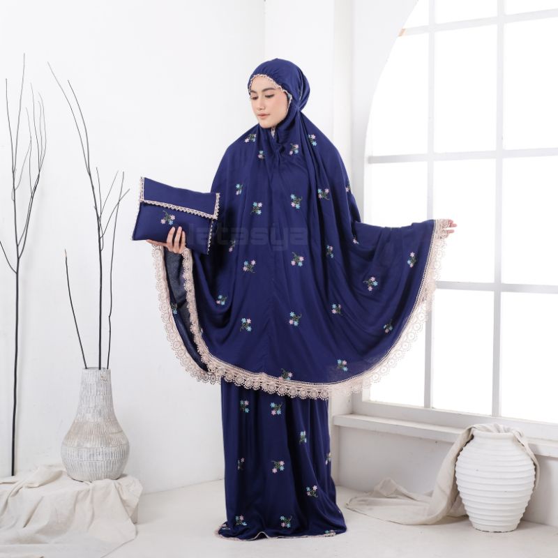 Mukena Dewasa Katun Rayon Bordir Melati