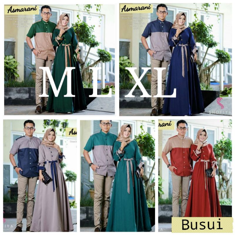 ASMARANI - GAMIS BAJU DRESS COUPLE PASANGAN M L XL JUMBO BUSUI LENGAN TANGAN PANJANG PENDEK KONDANGA