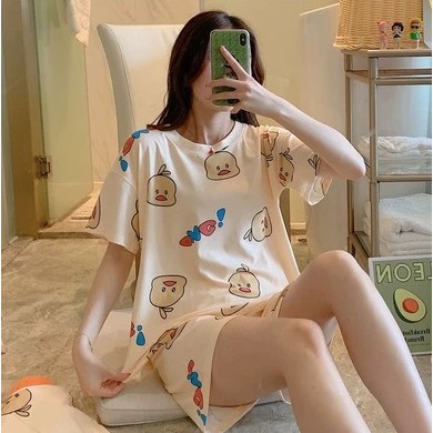 [TOYOU SHOP M25B] PAKAIAN WANITA | BAJU TIDUR WANITA | PIYAMA LENGAN PENDEK | PIYAMA IMPORT | MOTIF KARTUN | PREMIUM ALL SIZE