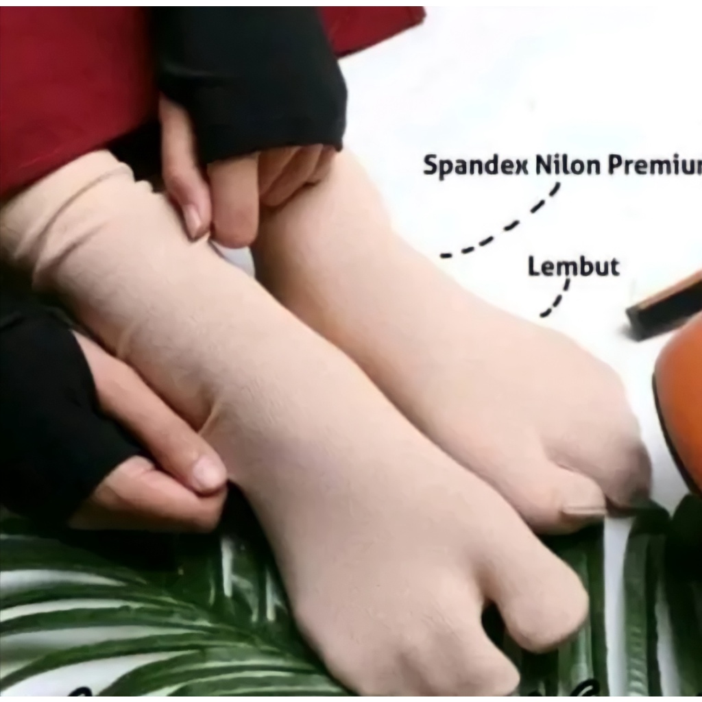 Najiha Grosir 6 Pasang Kaos Kaki Jempol Polos Coklat / Kaos Kaki Wanita Jempol Polos / Kaos Kaki Jem