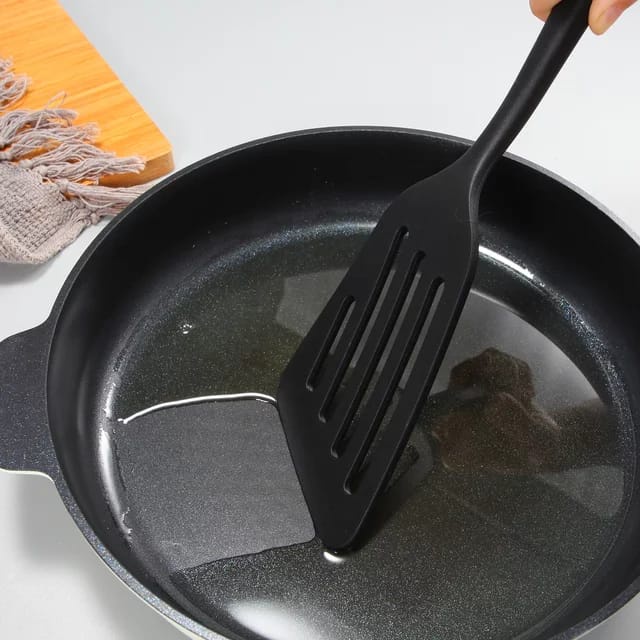 Spatula Sodet Silicone Miring Spatula tahan Panas Spatula Silicone Sloping slotted turner model Miring Serbaguna