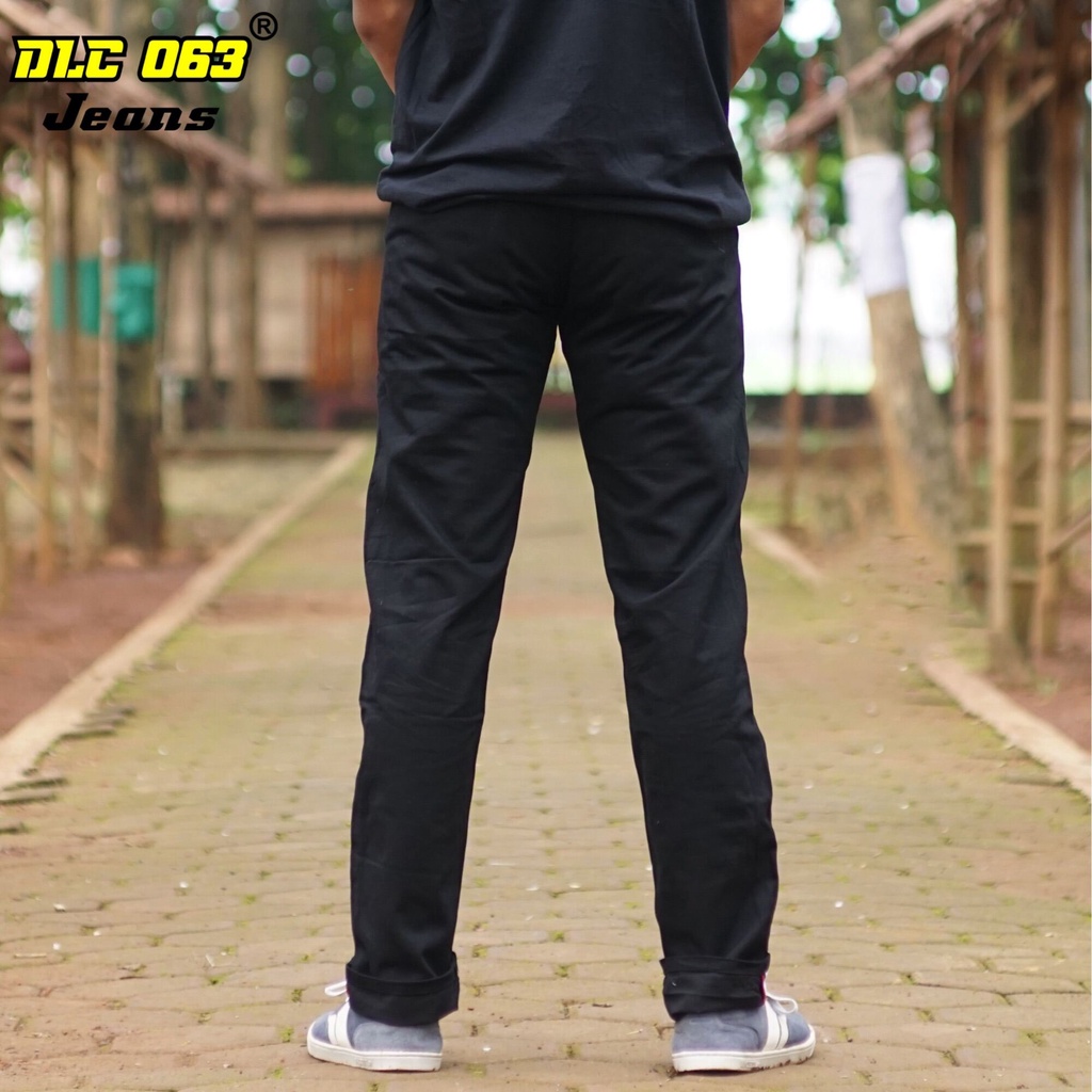 Celana chinos chino  kanvas panjang sulfur DLC / Celana casual reguler ukuran 28-38  bahan cardinal