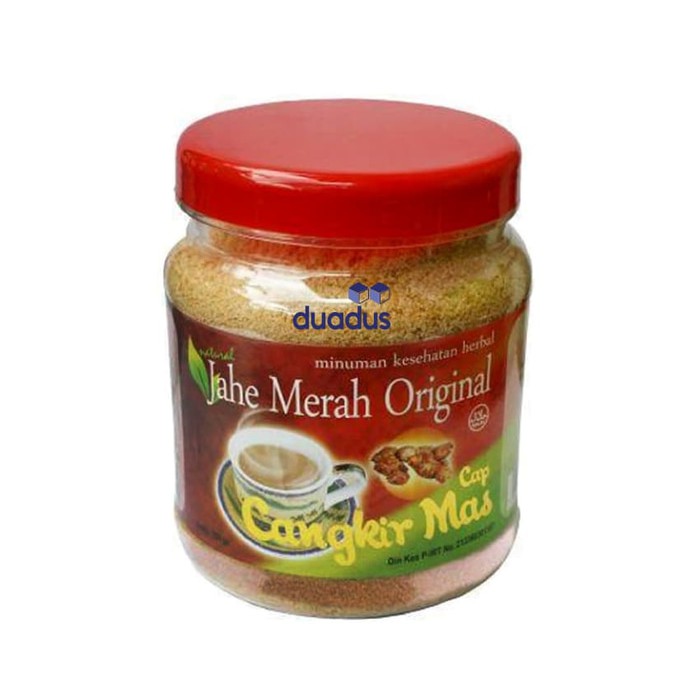 

Jual Murah Jahe Merah Original Cap Cangkir Mas Toples - Minuman Kesehatan Herbal