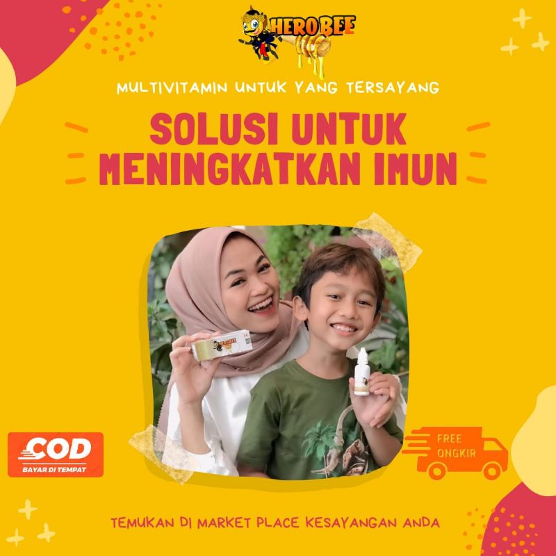 VITAMIN GTM DAN PENAMBAH BB ANAK | OBAT PENAMBAH BERAT BADAN AMPUH HEROBEE | HERO BEE BPOM