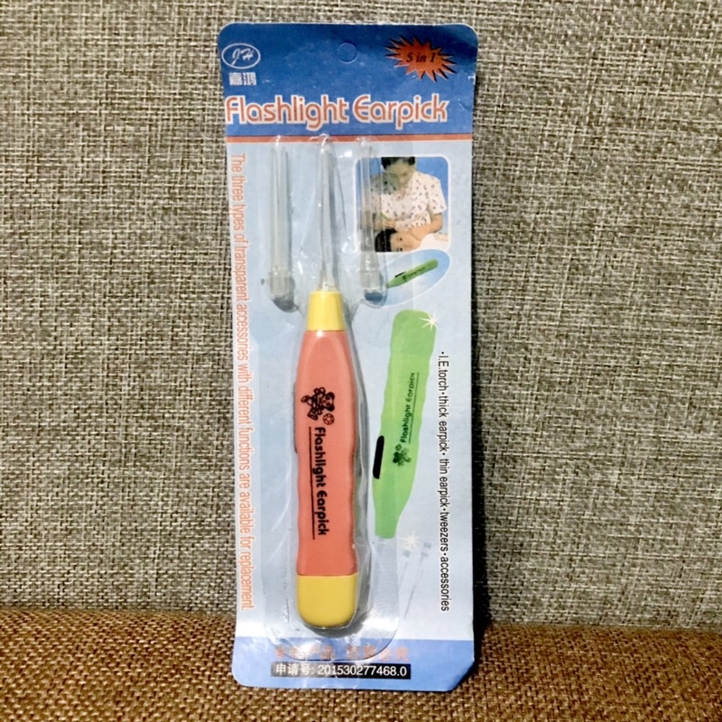 FLASHLIGHT EARPICK PEMBERSIH TELINGA ANAK LED MURAH AMAN KOREK KUPING KARAKTER LUCU HEMAT MURAH AWET TAHAN LAMA TERMASUK BATERAI | RUMIFY