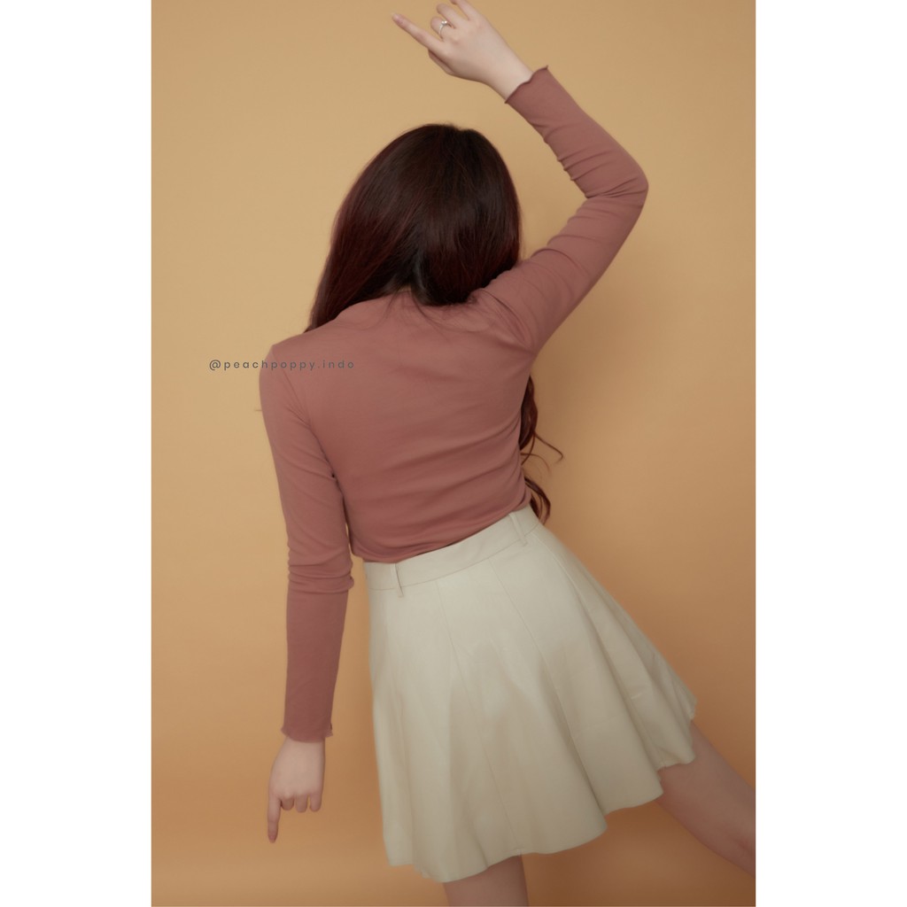 Peach Poppy Omi Top - Atasan Wanita Kaos Lengan Panjang