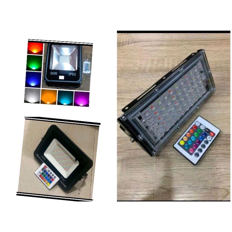 lampu sorot rgb 50w 100w led warna warni lampu panggung tembak outdoor 50 w 100 watt  pelaminan