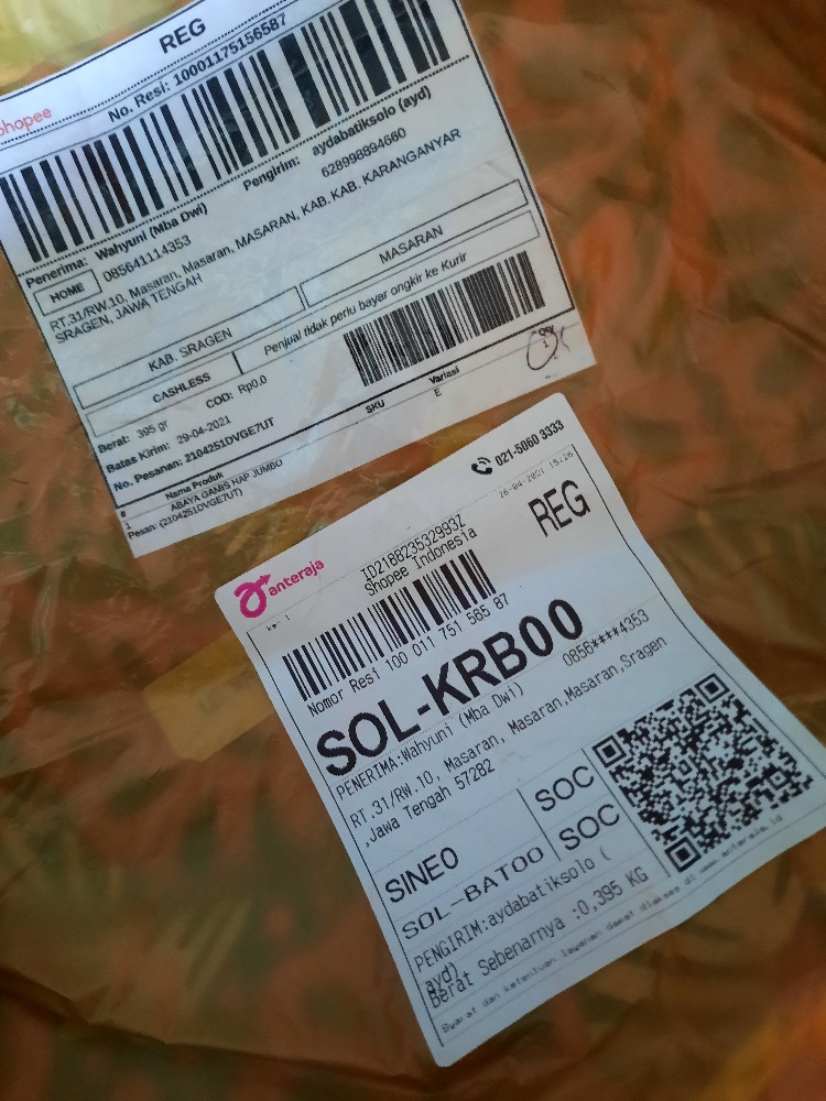 Abaya Gamis Batik Hap Batik  Jumbo Busui