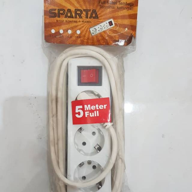 Stop Kontak 3 Lubang 5 Meter Sparta