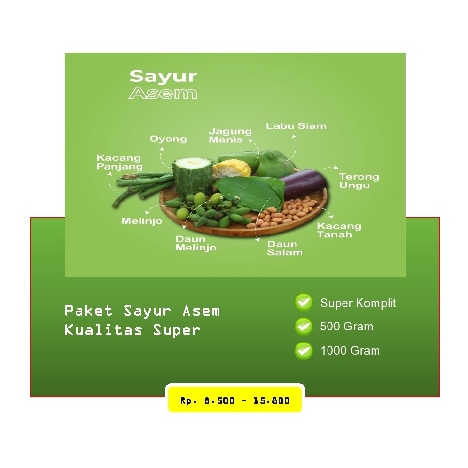 

Paket Sayur Asem [Kualitas Super][MURAH][Varian]