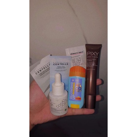 PRELOVED - Sunstick Somethinc & Serum Niacinamide Moisture Sabi Beet Serum 5% (free primer pixy & sa