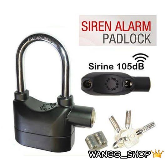 GEMBOK ANTI MALING ADA ALARM UNTUK MOTOR PAGAR / ALARM LOCK FOR ANTI THIEF