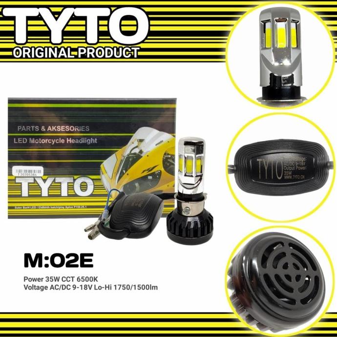 Lampu Led TYTO 6 sisi h6 motor bebek h4 vixion byson pendingin kipas bonjer98 dijamin
