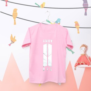 EP Kaos Wanita Lengan Pendek BTS Army Warna Pink
