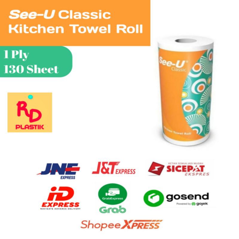 Tisu Dapur See-U Serap Minyak | Tissue See-U Kitchen Towel Roll Tisu Kitchen Dapur