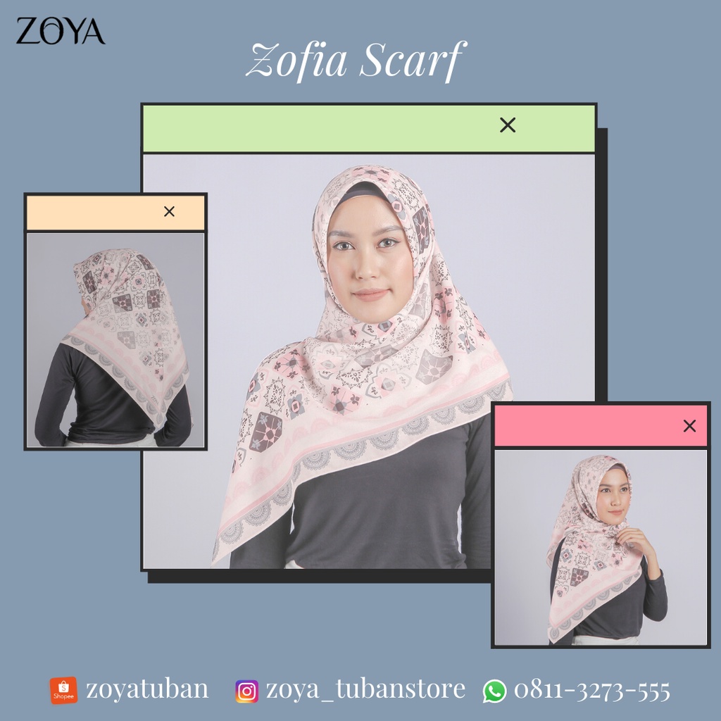 Zoya Scarf Zofia Kerudung Segiempat