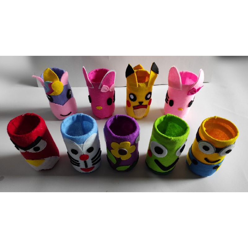 

READY STOK >> Tempat pensil lucu //Prakarya botol bekas //Kerajinantangan