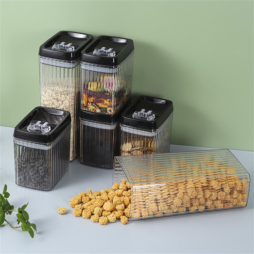 Toples Penyimpanan Makanan Ringan / Teh Bahan Plastik Ukuran 1500 / 3300ml