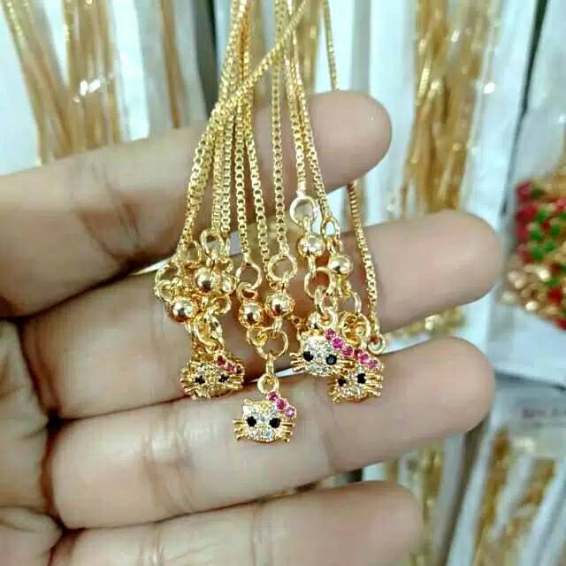 Fourfashion Kalung anak motif KITTY 03 mata cantik