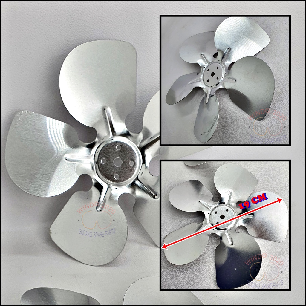 DAUN KIPAS FAN | FAN KIPAS ALUMUNIUM 19 cm DAN 12.5 CM | BLADE CONDENSOR 10watt | FAN CONDENSOR