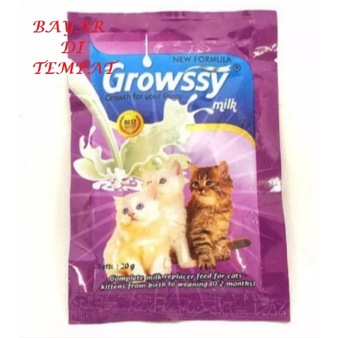 TERLARIS SUSU ANAK KUCING KITTEN PENGGANTI SUSU INDUK TERMURAH 1 SACHET GROWSSY