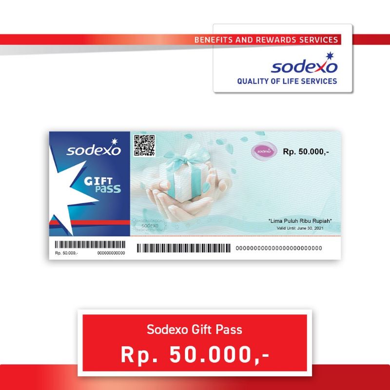 Voucher Sodexo Gift Pass Nominal Rp50.000