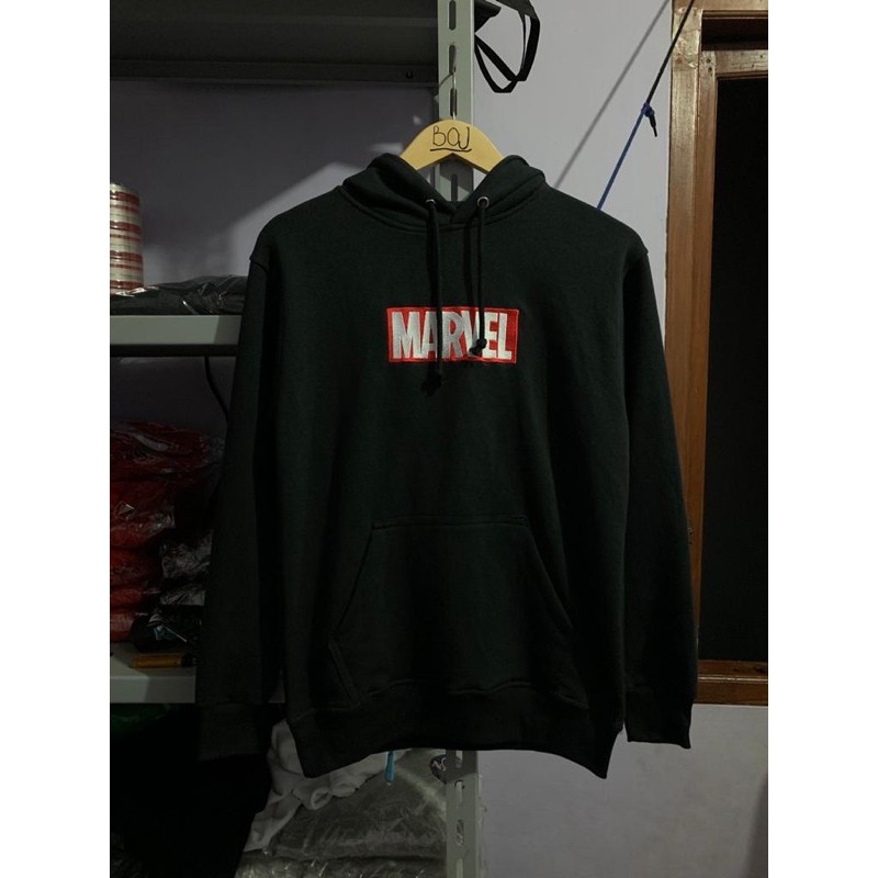 COD 9.9 Hoodie Sweater Pria Wanita HnM Marvel Logo Bordir Jaket Unisex Cowok Cewek Full Tag