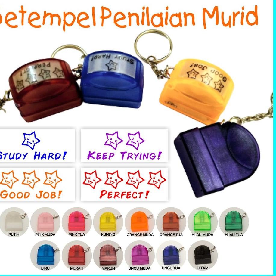 

⚡COD⚡ Stempel Penilaian Murid PAUD TK SD - Stempel Flash Mini 10x28mm Custom Desain Warna Tulisan Logo produck terbaik