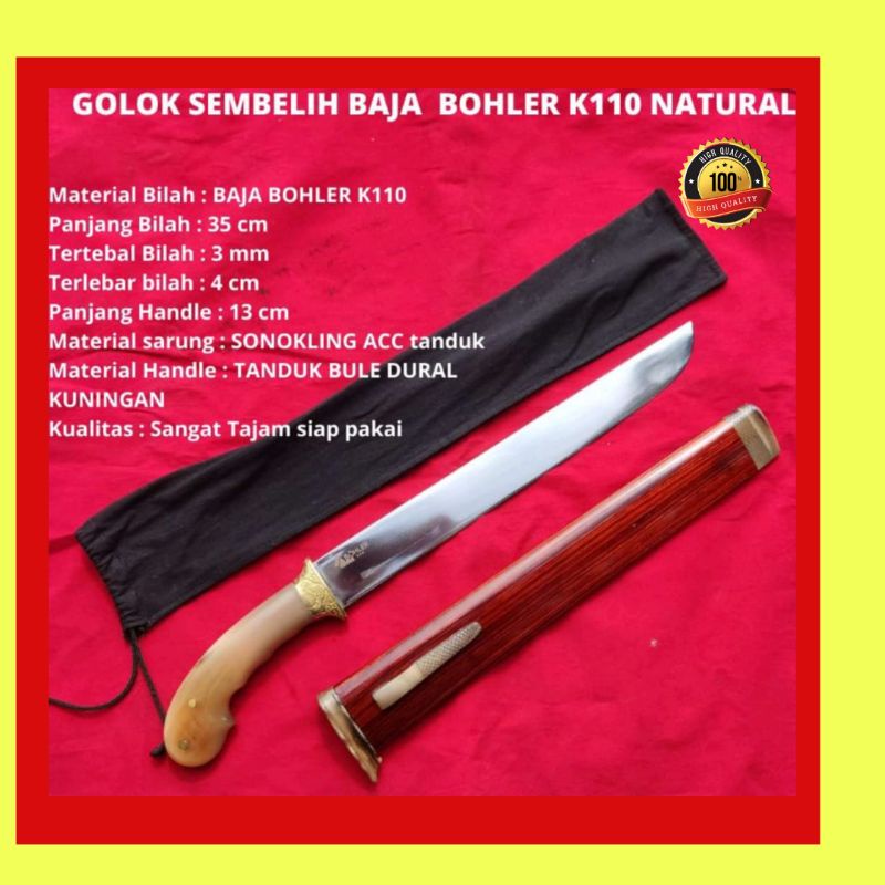 PISAU SEMBELIH BAJA BOHLER K110 NATURAL SUPER TAJAM